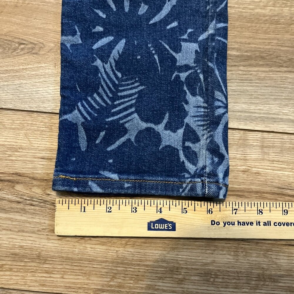 Men's Levis 511 Slim Fit Stretch Denim Jeans SZ 32x32 Blue Hawaiian Floral - Picture 6 of 12